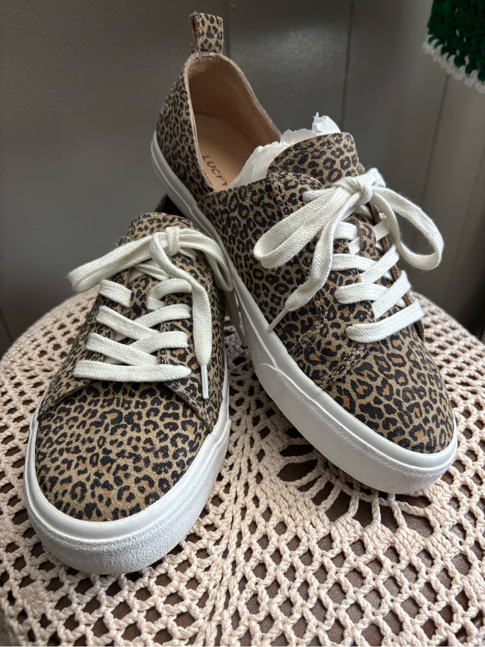 Leopard Print Canvas Sneakers